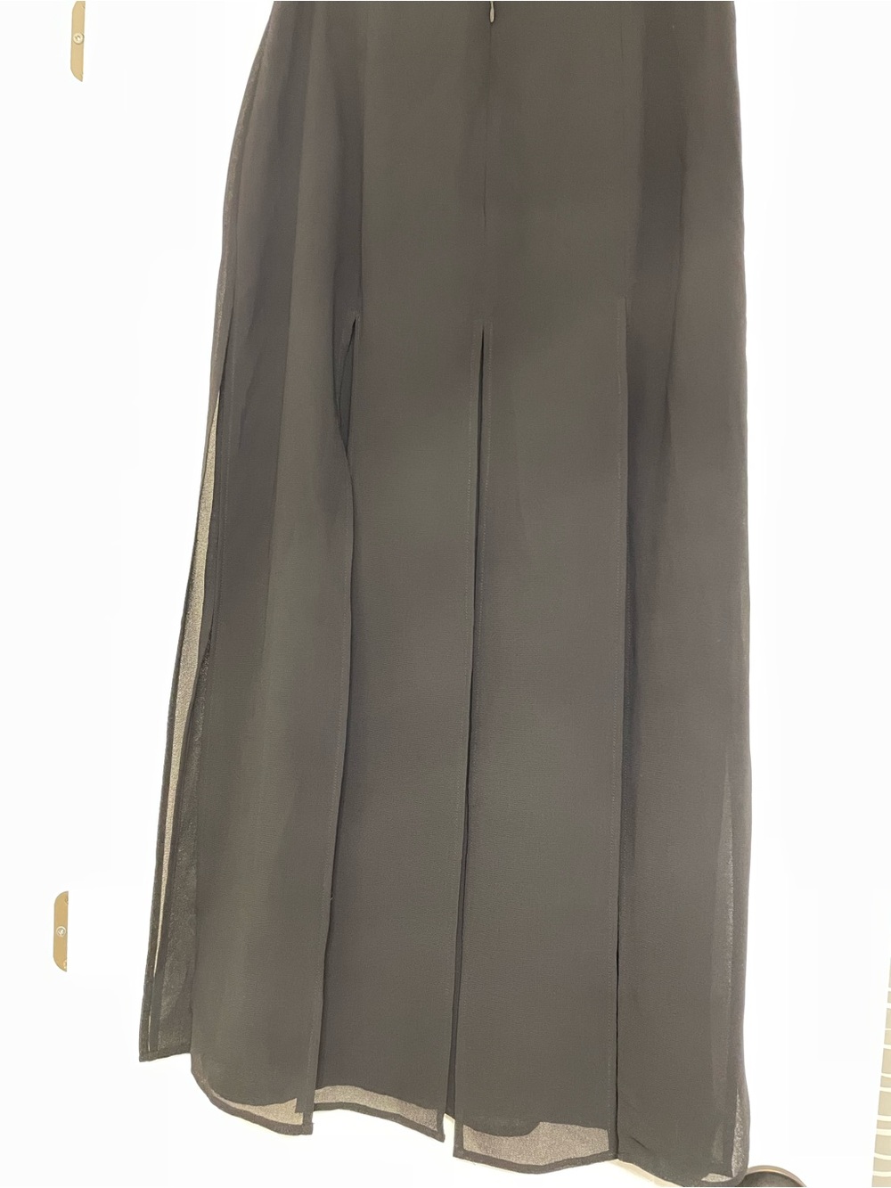 Jessica Black Maxi Skirt with Sheer Overlay - Picture 9 of 12